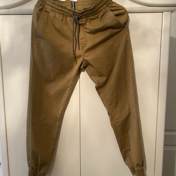 Workwear Volcom Brown Jogger Frickin Slim Joggers Skater - Picture 1 of 5